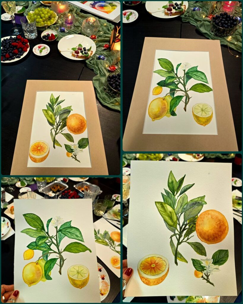Akwarelowa botaniczna ilustracja